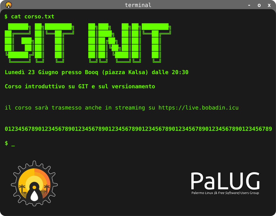 Locandina evento GIT INIT